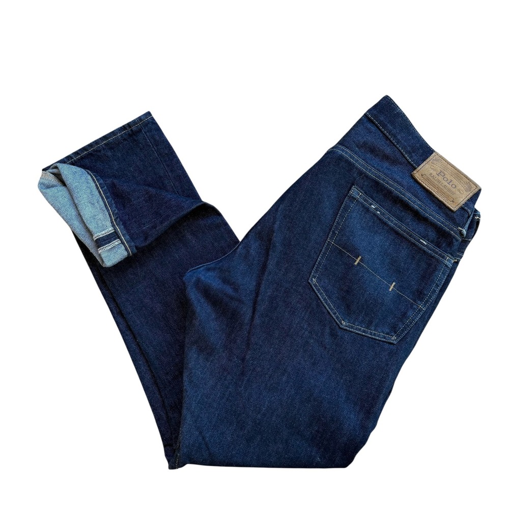 Polo Ralph Lauren Selvedge Sullivan Slim Denim‎ Jean Mens 34x30 Dark Rinse